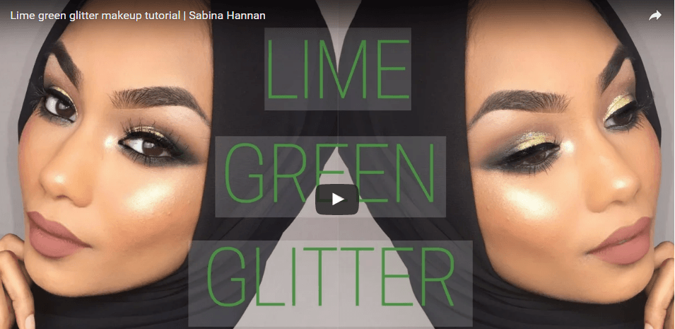 Lime Green Glitter Makeup Tutorial (Video)