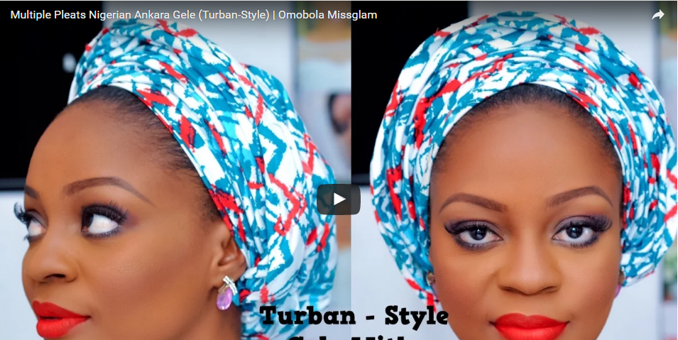 (Video): Multiple Pleats Nigerian Ankara Gele (Turban-Style)