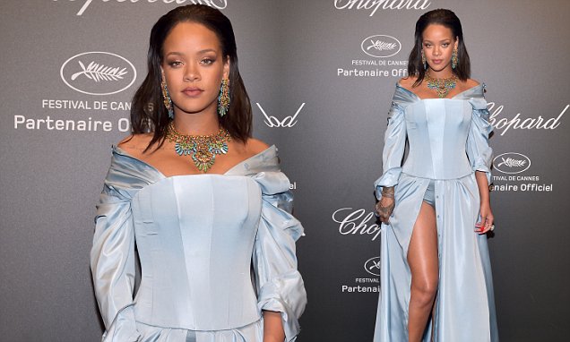 Rihanna’s Bridal Inspired Gown at Chopard Party in Cannes