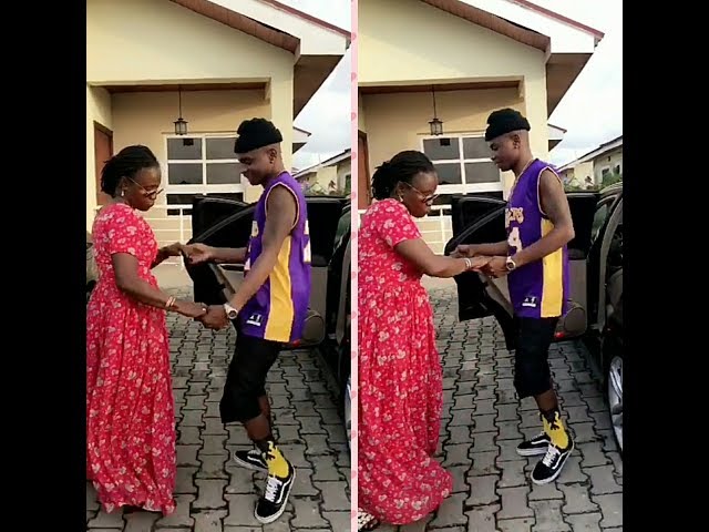 Video: Lil Kesh’s Mother Show Off Dance Skills After Son Bought Her A Brand New Car