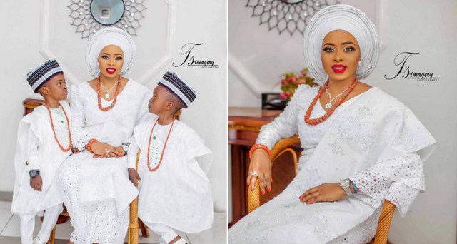 Adorable New Pictures Of Alaafin Of Oyo’s Youngest Queen And Her Sons